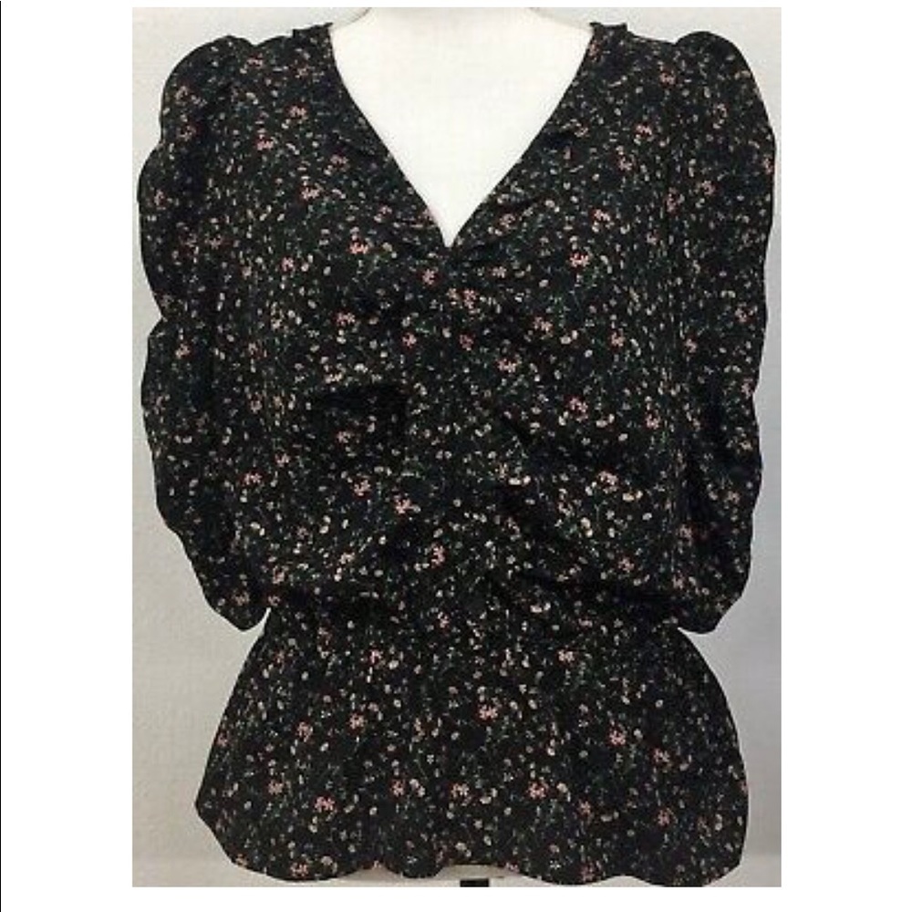 Chelsea & Violet black floral blouse